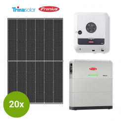 Photovoltaik-Set 9,4 kWp - Trina Vertex S+ TSM-470NEG9R.28 + Fronius Symo GEN24 10.0 Plus SC + Fronius Reserva 6.3 